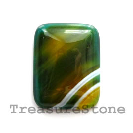 Cabochon, agate (dyed), 17x22mm rectangle. Sold individually.