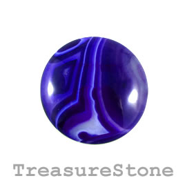 Cabochon, agate (dyed), 38mm. Sold individually.