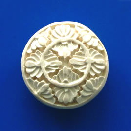 Bead, cinnabar, white, 30x12mm, carved. Sold individually.