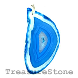 Pendant, dyed agate, 41x77mm. Sold individually.