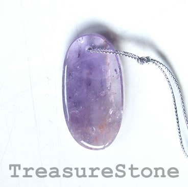 Pendant, amethyst, 24x45mm. Sold individually.