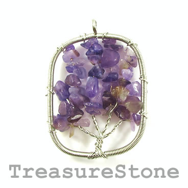 Pendant, amethyst, 24x45mm. Sold individually. - Click Image to Close