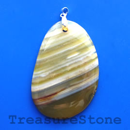 Pendant, dyed agate. 39x62mm. Sold individually.