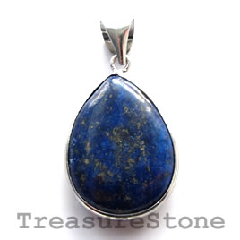 Pendant, lapis, dyed. 20x27mm. Sold individually.