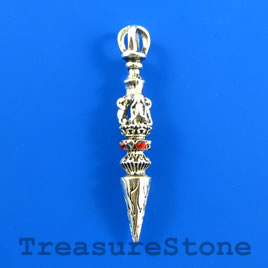 Pendant, 7x37mm with crystals. Each.