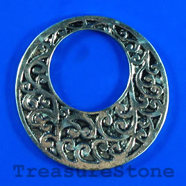 Pendant, silver-finished, 40mm. Sold individually. - Click Image to Close