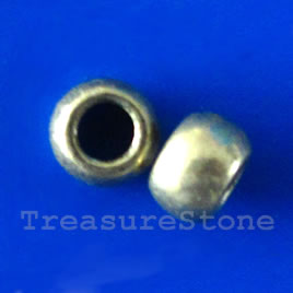 Bead, brass finished, 9x6mm rondelle spacer. Pkg of 12.