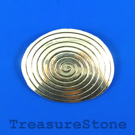 Pendant, silver-finished, 40x48mm. Pkg of 2.