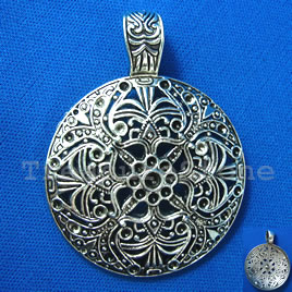 Pendant, silver-finished, 46mm. Sold individually.