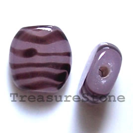 Bead, lampworked glass, 15x6mm. Pkg of 6.