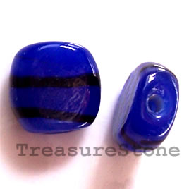 Bead, lampworked glass, 14x15x6mm. Pkg of 6.