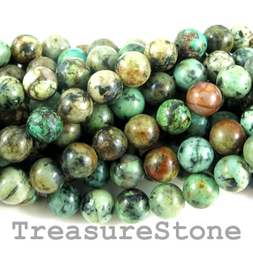 Bead, african turquoise, 6mm round. 15-inch, 59pcs