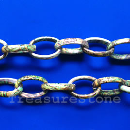 Chain, aluminum, jungle, 13x19mm curb - By meter