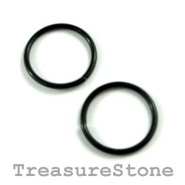 Jumpring, Aluminum, black colored, 20mm, 1.5mm thick. Pkg of 30.