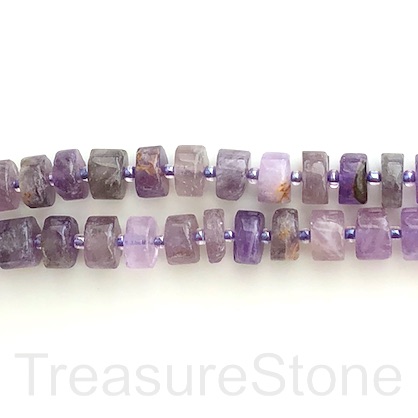Bead, amethyst, about 6x10mm disc. 15.5-inch, 50pcs