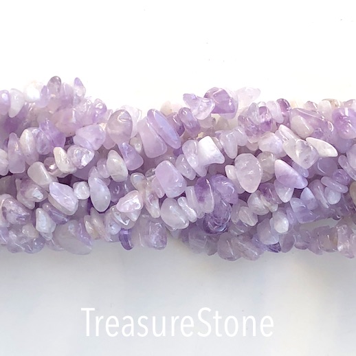Bead, lavender amethyst, 5x8mm chips. 30inch - Click Image to Close