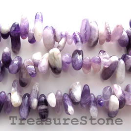 Bead, amethyst, top-drilled long chips1, 15.5-inch strand