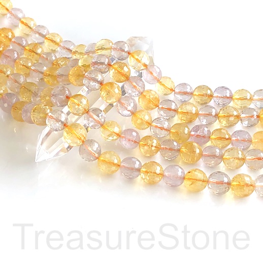 Bead, ametrine, 5x8mm hand-cut faceted nugget. 16-inch strand.