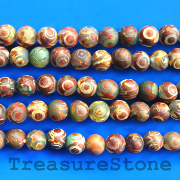 Bead, antique jade, 4mm round. 15.5-inch strand. - Click Image to Close
