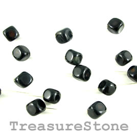 Bead, black onyx, 10x14mm nugget, 16-inch strand