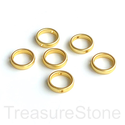 Bead frame,brass, bright gold, matte,12mm ring/circle, ea