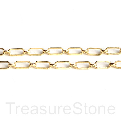 Chain, brass, 14K gold plated, 3.5x9mm. 0.95 meter - Click Image to Close