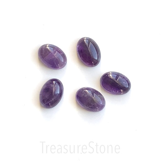 Cabochon, Amethyst, 10x14mm oval. Pack of 2.