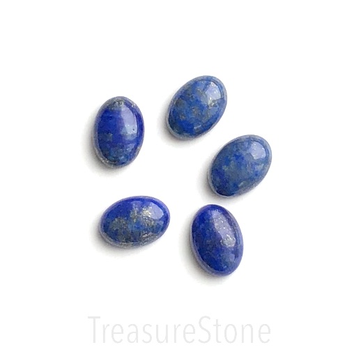 Cabochon, dyed lapis lazuli, 10x14mm oval. Pack of 2. - Click Image to Close