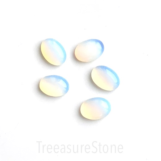 Cabochon, opalite glass, 10x14mm oval. Pack of 2.