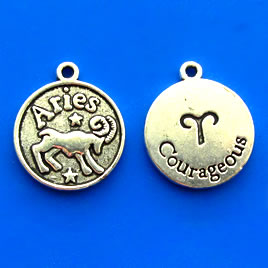 Zodiac Sign Charms, pewter