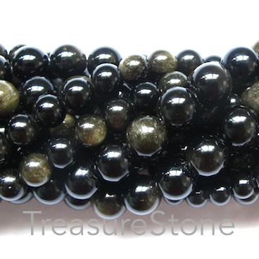Golden Sheen Obsidian Beads