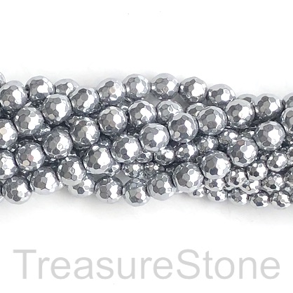 Rhodium Silver Hematite Beads
