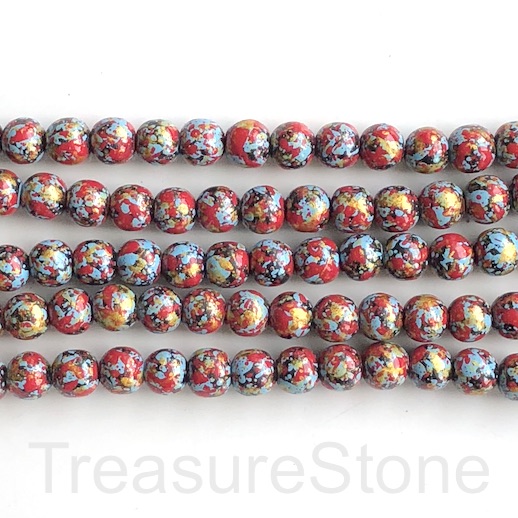 Painted Hematite Beads