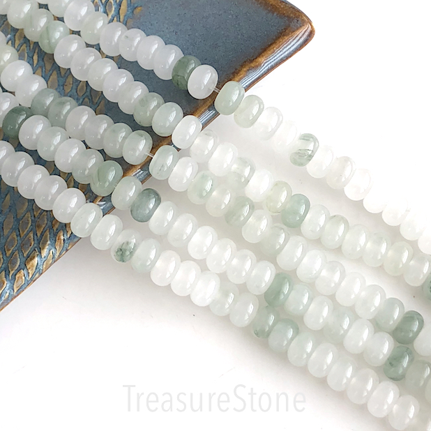 Bead, Chinese Jade 3, 5x8mm rondelle. 14.5-inch, 70pcs