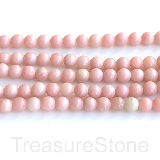 Bead, chinese Pink Opal, Round, 8mm. 15.5 inch, 49pcs