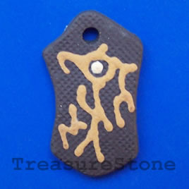 Pendant, clay, 26x44mm. Sold individually.