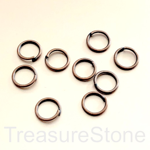 Jump Rings, Copper coloured, 4mm round, Sold per pkg of 100