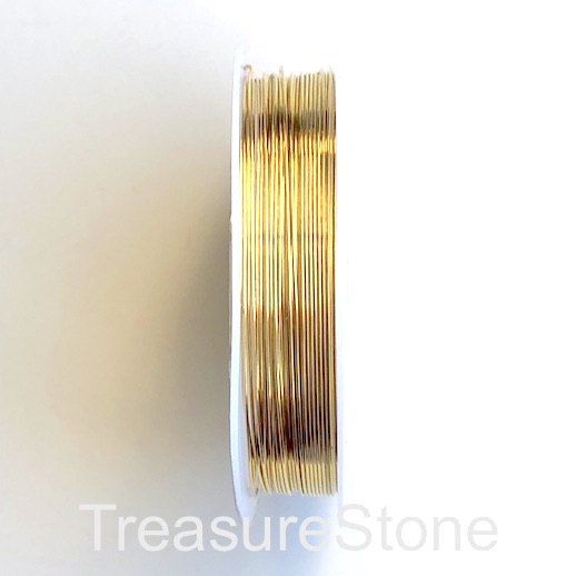 Copper wire for wire wrapping, 0.5mm diameter, gold, 7m