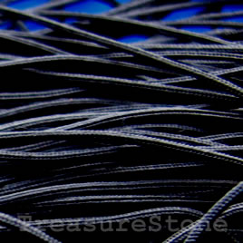 Cord, nylon, black, 0.7mm, MALA making. Sold per pkg of 24 feet