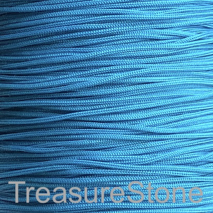 Cord, nylon, blue, 0.7mm, MALA making. Sold per pkg of 24 feet