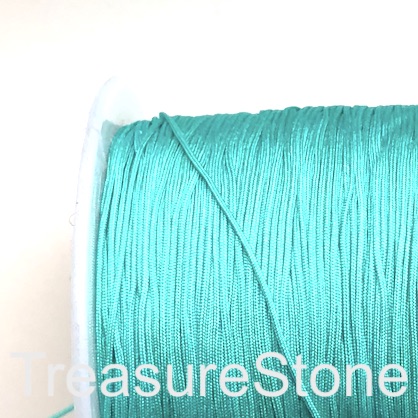 Cord, nylon, turquoise, 0.5mm, MALA making. pkg of 24 feet
