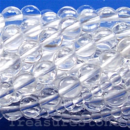 Bead, clear crystal quartz, 10mm round, Grade A. 15-inch, 38pcs - Click Image to Close