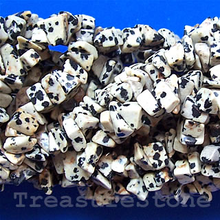 Bead, dalmatian jasper, chip. 36-inch strand. - Click Image to Close