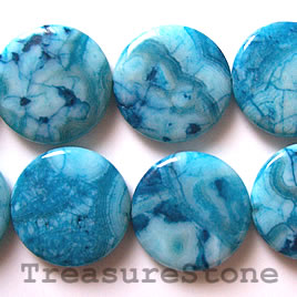 Bead, crazy lace agate (dyed), 30mm round. 15.5 inch. - Click Image to Close