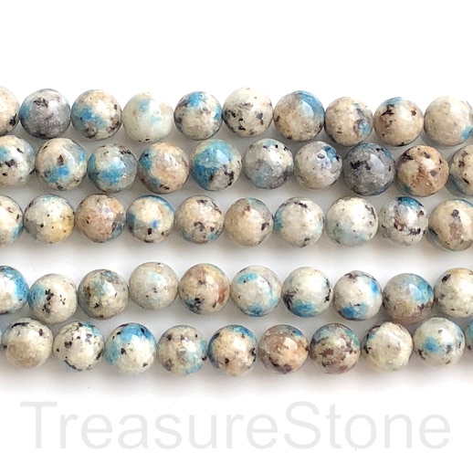Bead, dyed jade, K2 colour, 10mm round. 15-inch/ 38pcs