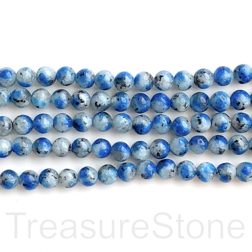 Bead, dyed jade, K2 colour, 6mm round. 15-inch/ 61pcs - Click Image to Close