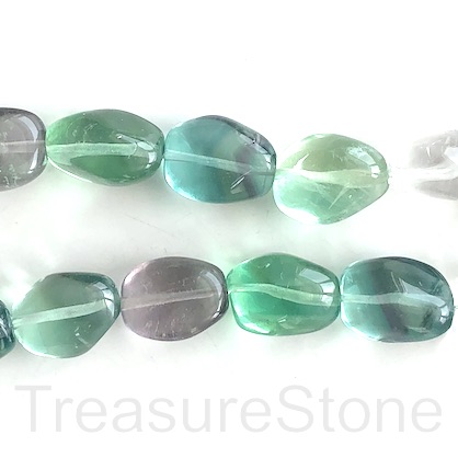 Bead, fluorite, about 15x18mm nugget. 15.5 inch, 21pcs - Click Image to Close