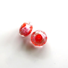Bead, glass, faceted, 8x11mm rondelle. Pkg of 7.