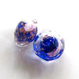 Bead, glass, faceted, 9x13mm rondelle. Pkg of 6.