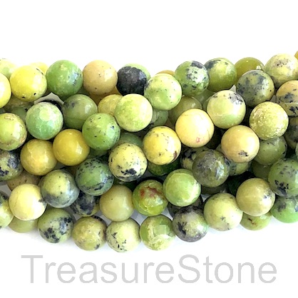 Bead, grass turquoise, 8mm round. 16-inch, 50pcs